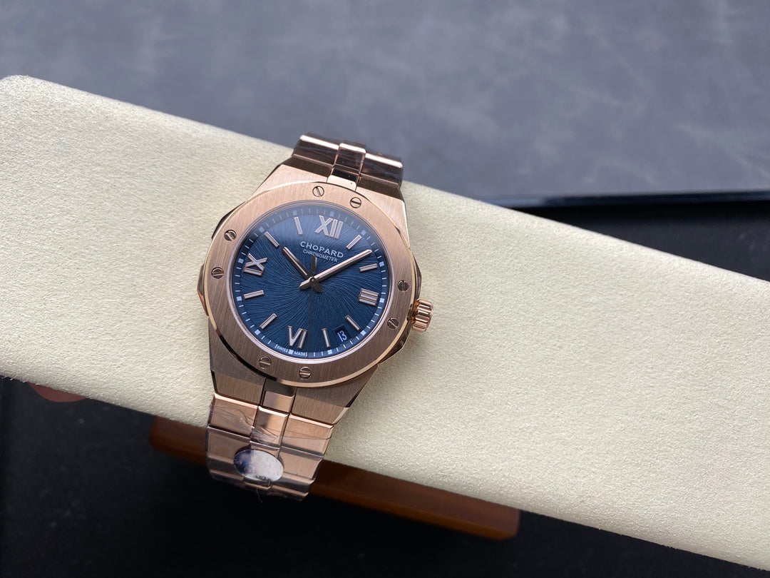 Alpine Eagle 41mm Pink Gold Blue Dial