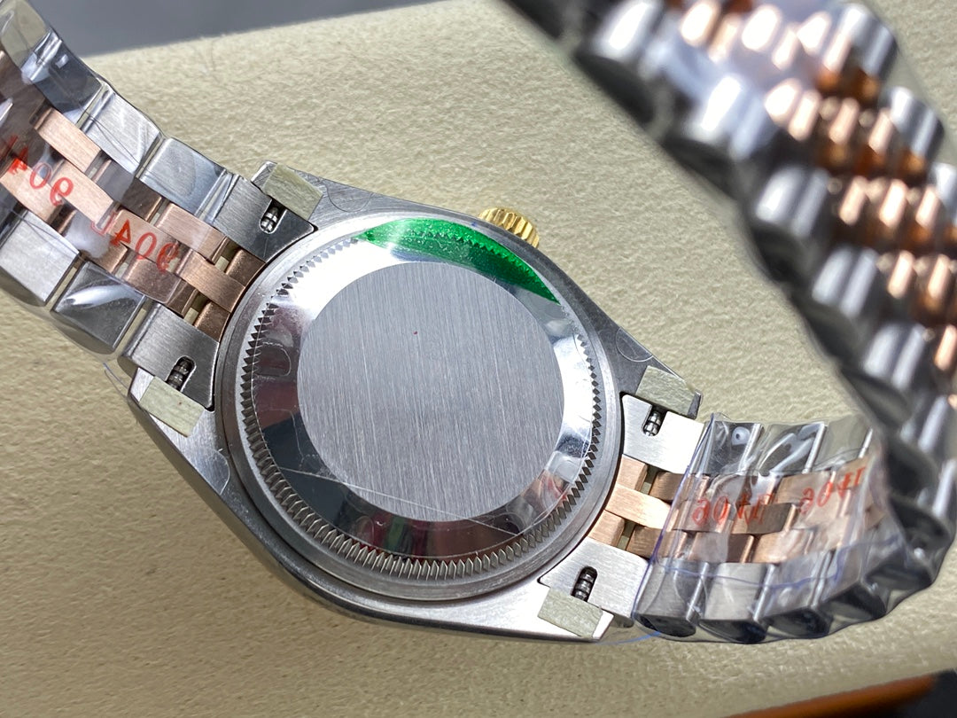 Datejust 31mm Pink Gold Steel Diamond Bezel Pink Dial