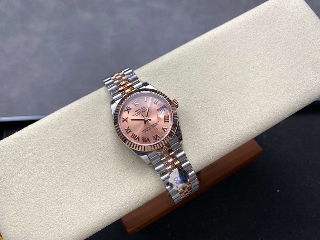 Datejust 31mm Pink Gold Steel Salmon Dial