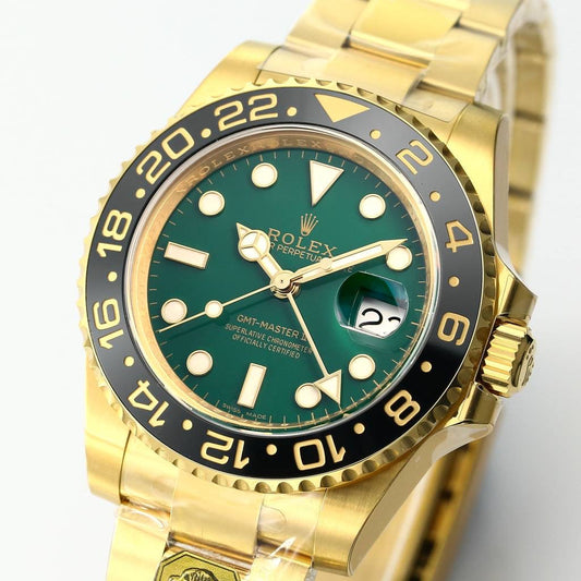 Rolex 25 GMT- Master II 40mm Gold Green Dial