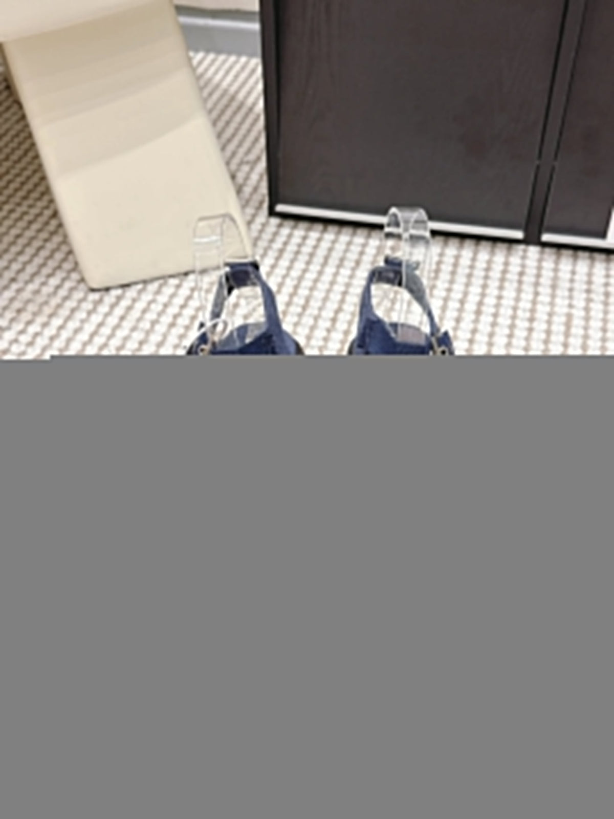 PRA 2026S Platform Sandals Dark Blue Canvas 657524