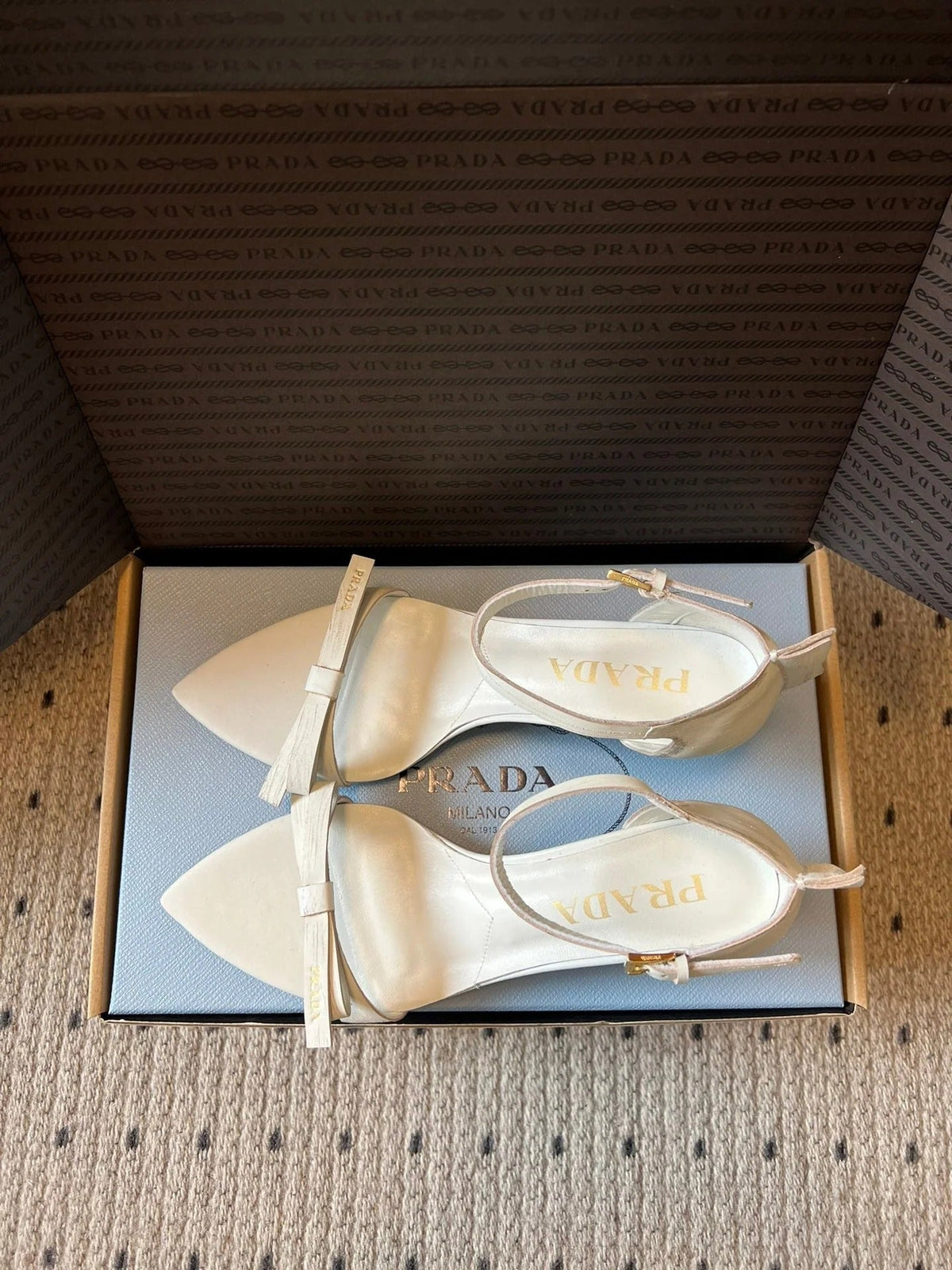 PRA 26S High-Heeled Sandals 60 White Cowhide 627447