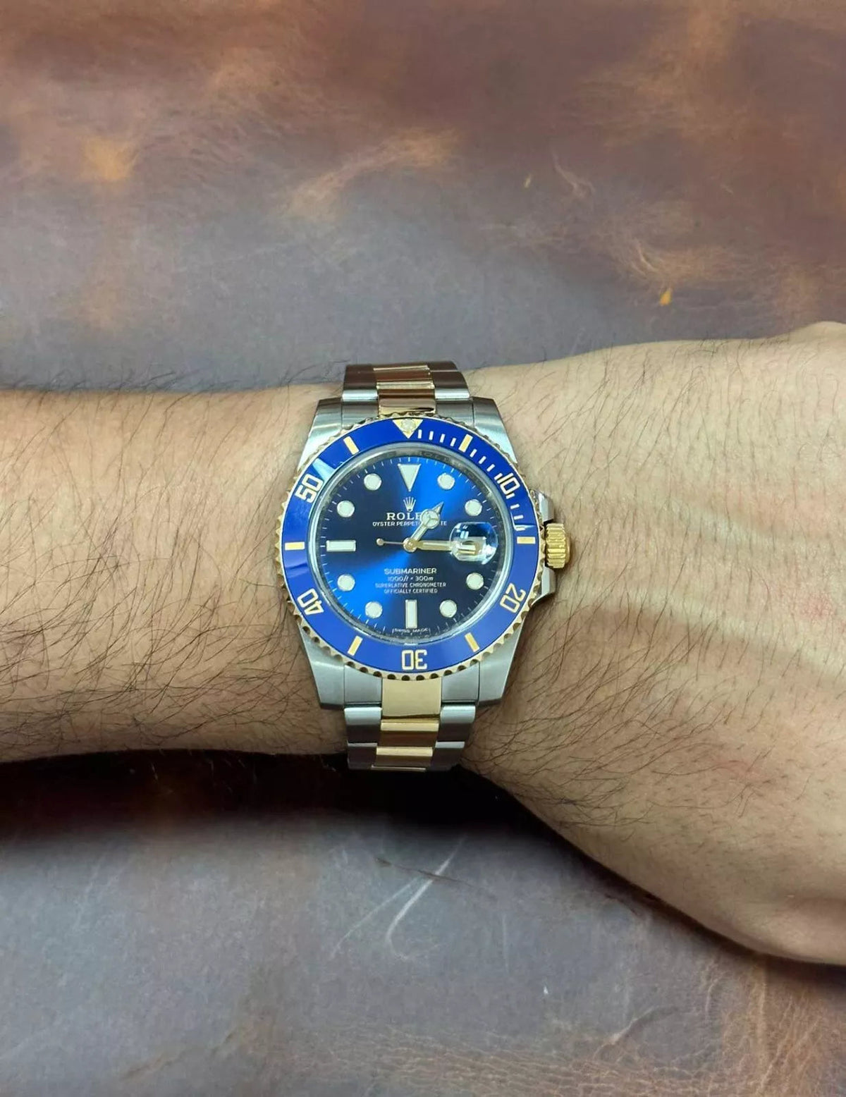 Rolex Submariner Date Blue Dial Gold and Steel