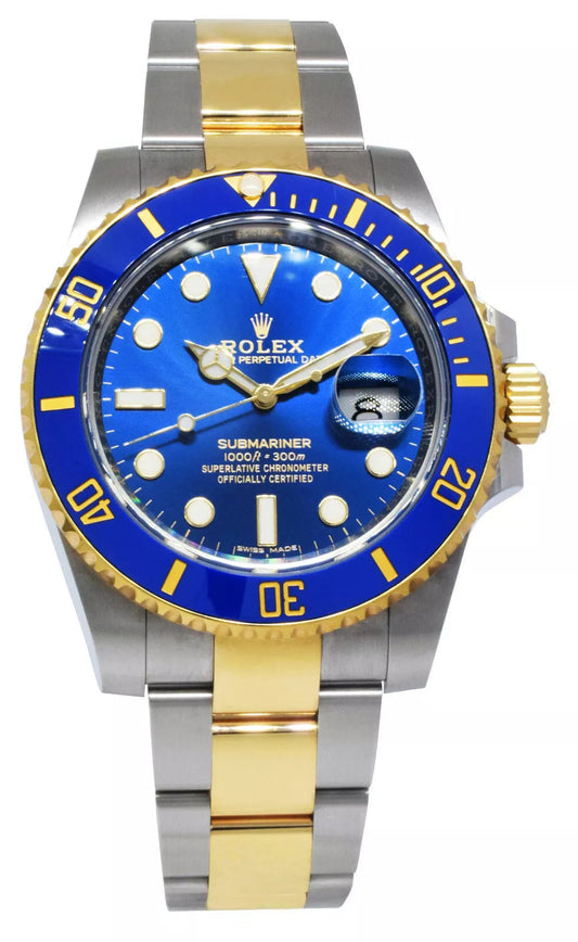Rolex Submariner Date Blue Dial Gold and Steel