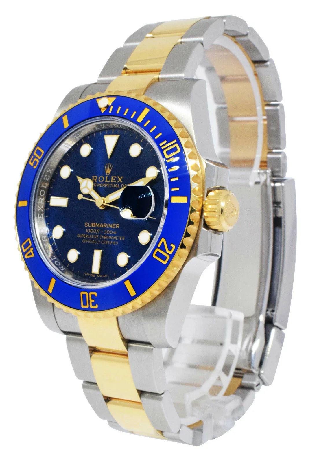 Rolex Submariner Date Blue Dial Gold and Steel
