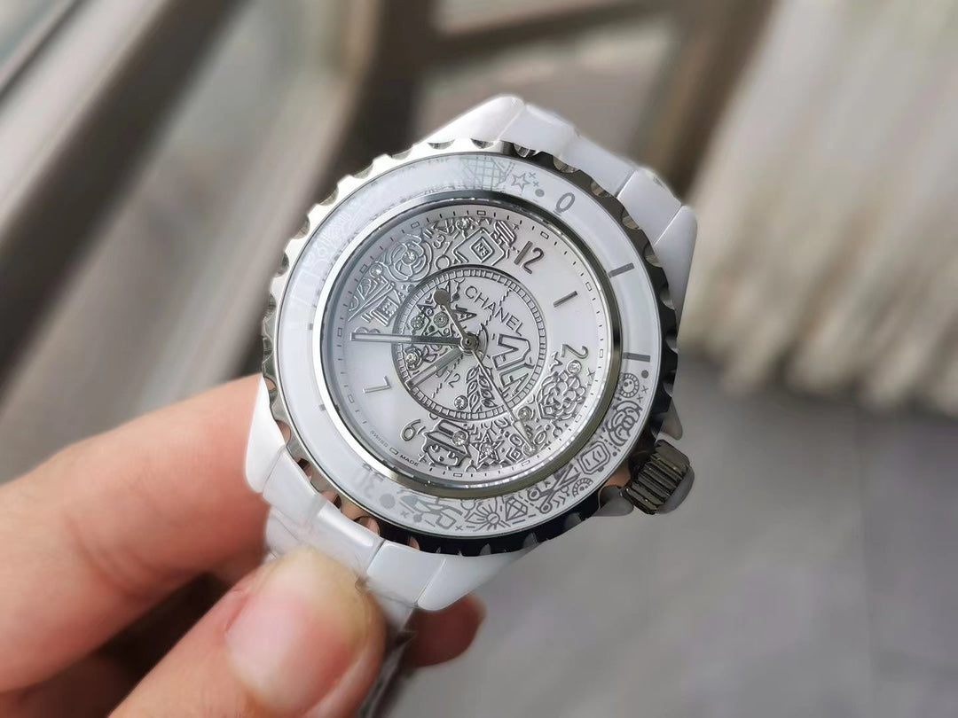 J12 38mm Quartz 20Th Anniversary White Ceramic