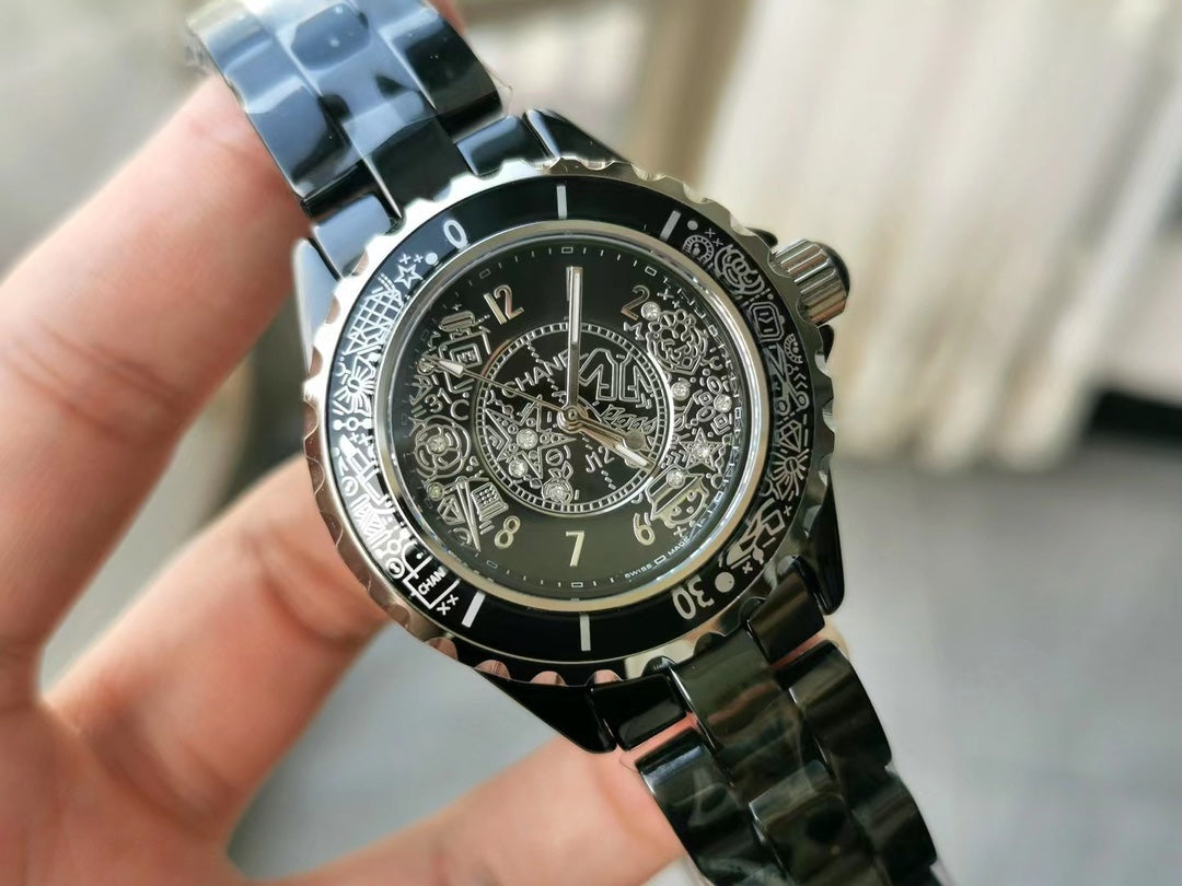 J12 Quartz 20Th Anniversary Black Ceramic
