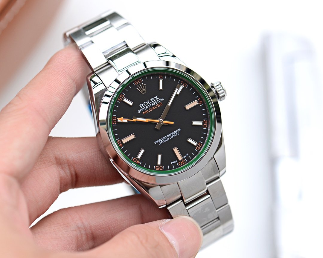 MILGAUSS STAINLESS STEEL BLACK BLUE ORANGE DIAL