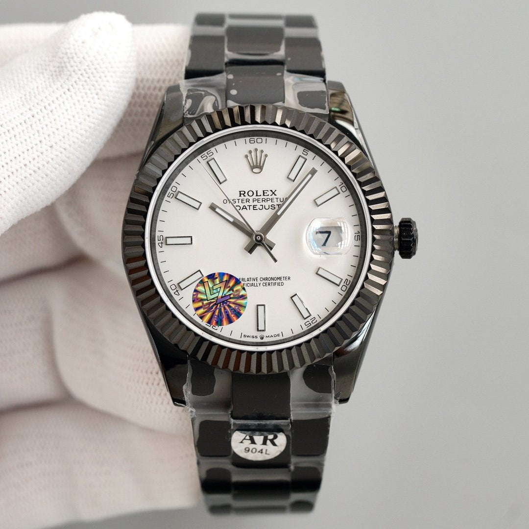 DATEJUST 41MM CUSTOM BLACK PVD WHITE DIAL