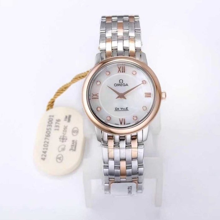 DEVILLE PRESTIGE 27MM QUARTZ STAINLESS STEEL WHITE DIAL