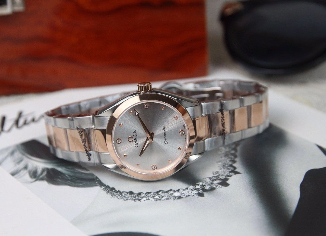 SEAMASTER QUARTZ 33MM TWO-TONE GREY DIAL