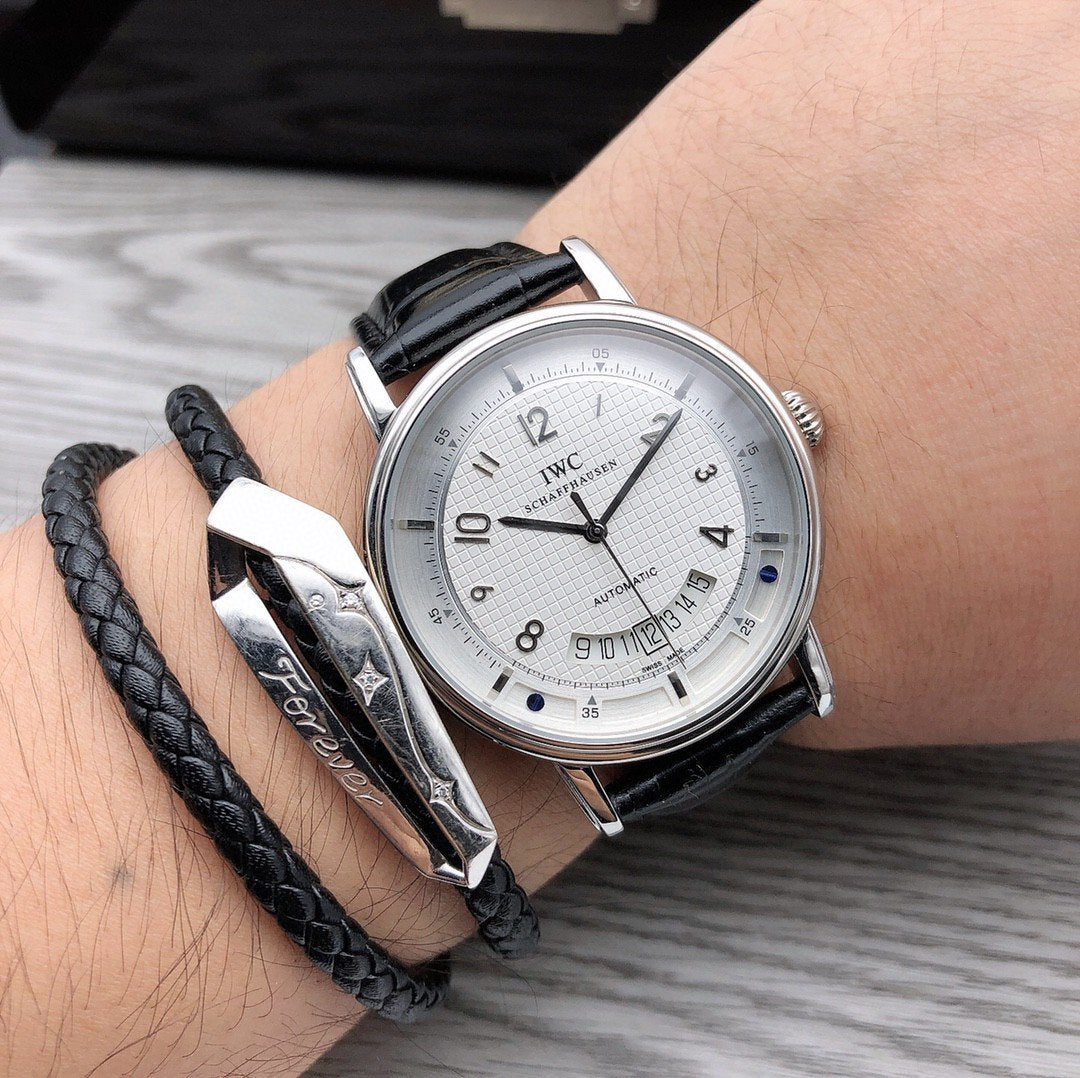 DAVINCI AUTOMATIC STAINLESS STEEL LEATHER