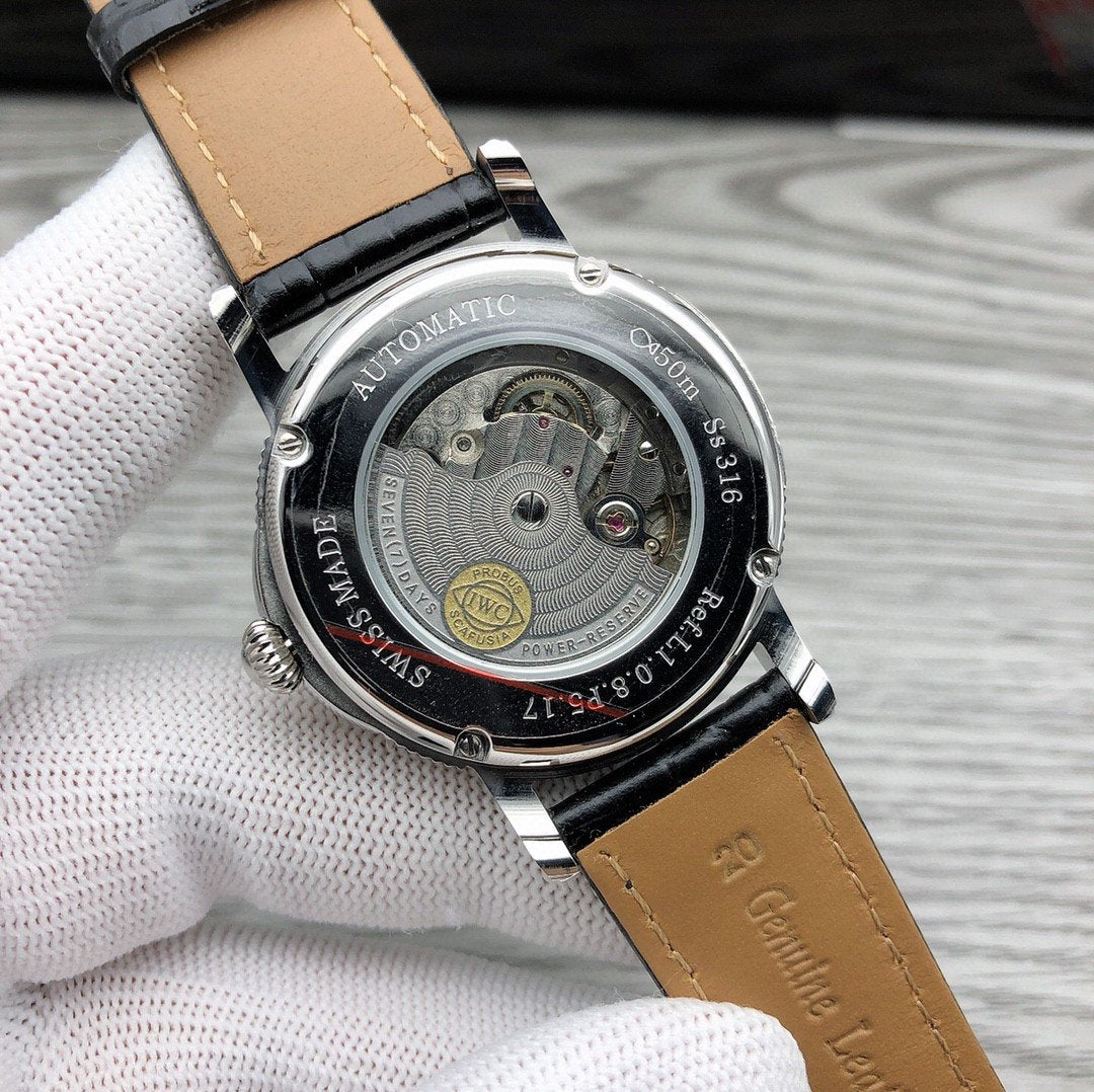 DAVINCI AUTOMATIC STAINLESS STEEL LEATHER