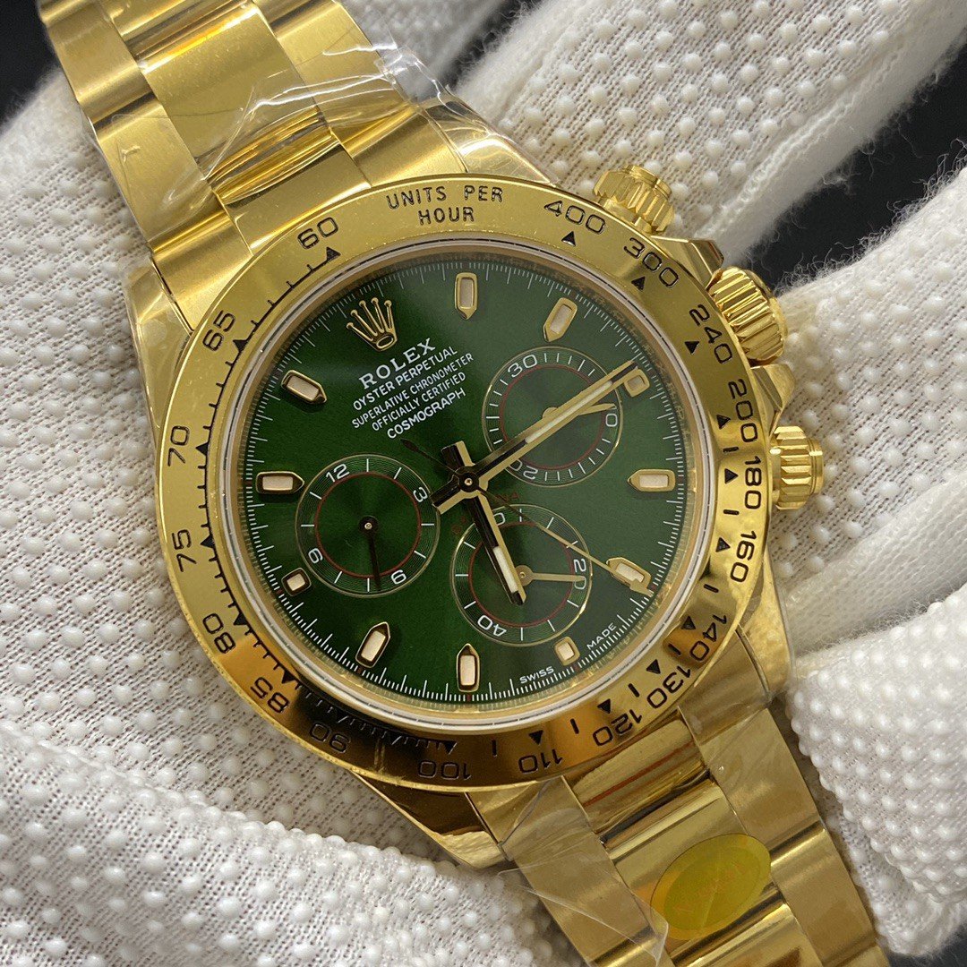 DAYTONA YELLOW GOLD GREEN DIAL 116508
